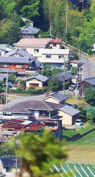 常滑市の住宅街と民家の景観