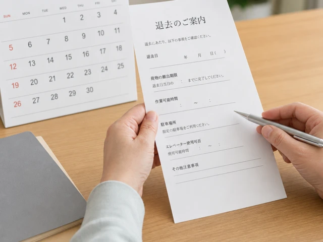 STEP1退去日・施設ルールを確認するのイメージ