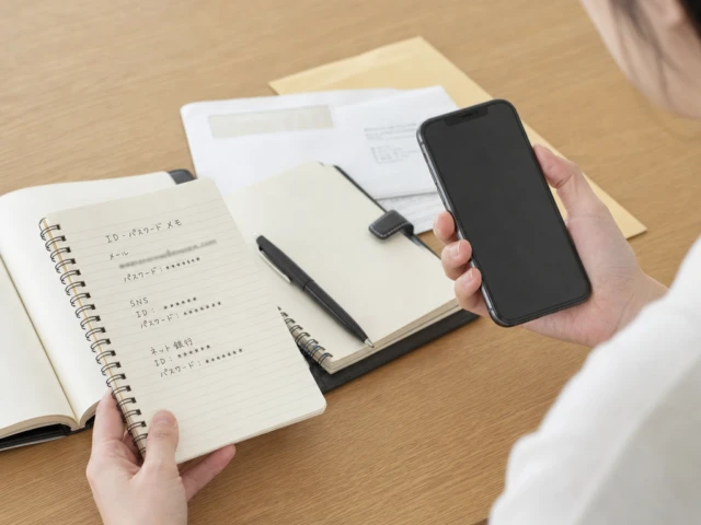 ログイン情報を探しておくのイメージ