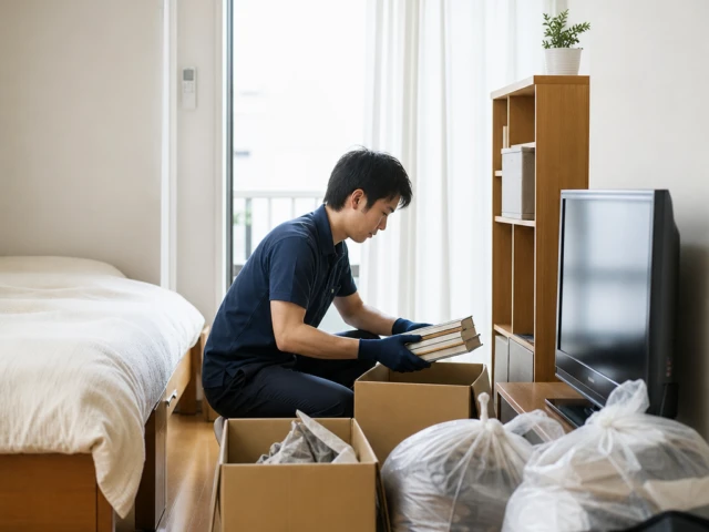 実例：1Kの遺品整理のイメージ