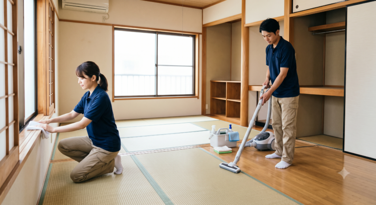 作業後_搬出後に状態を確認し、必要に応じて簡易清掃まで行います。