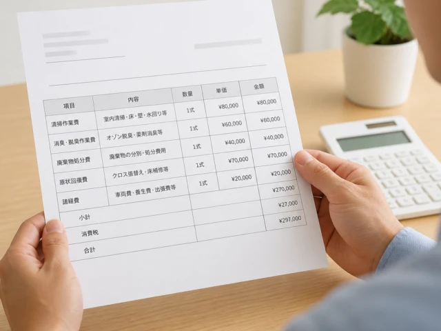 見積書の内訳を確認するのイメージ